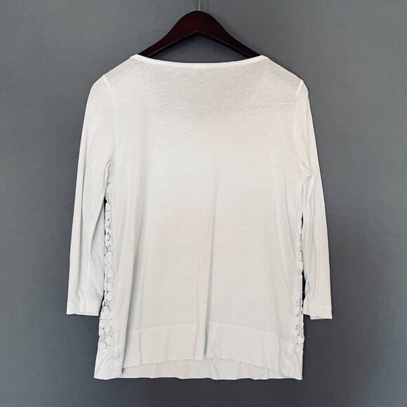 J Crew Ivory Flower Lace Overlay Women's Small Preppy - Picture 5 of 6